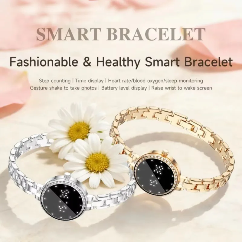 

2026 NEW Smart Bracelet Sports Fitness Health Monitoring Call Message Reminder IP68 Waterproof Lightweight Smartwatch For Ladies
