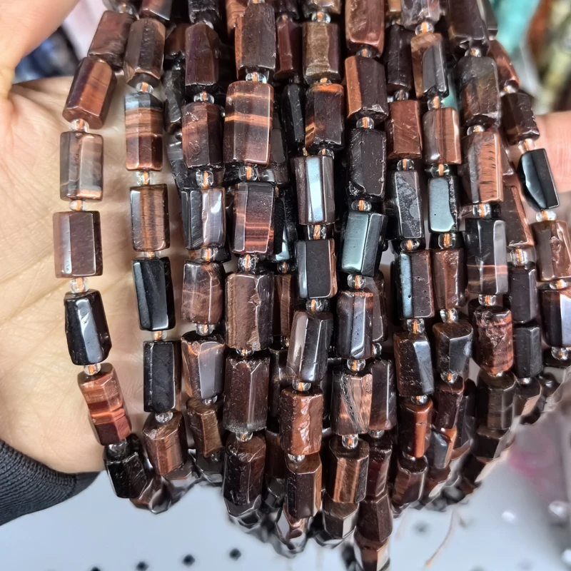 Natürliche Zylinder Stein Perle Bunte Weiße Jaspis Quarz Rohr Charms Perlen Für Schmuck Machen Diy Armbänder Halskette – Detail 15