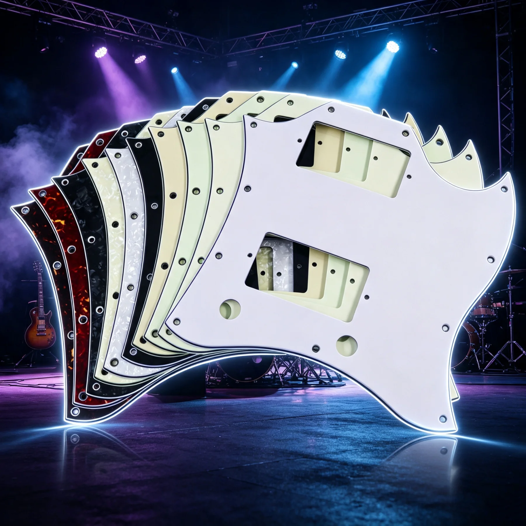RUKOVA Full Face SG Standard Style Guitar Pickguard Scratch Plate, with Mounting Screws, 10 Colors Available