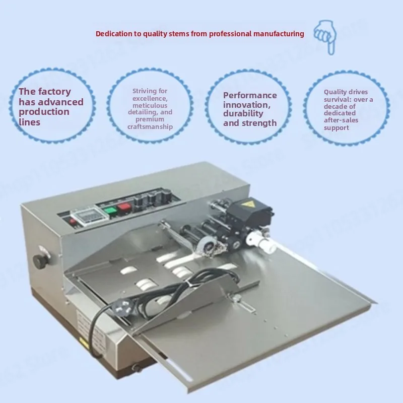 MY-380F Automatic Coding Machine, Solid Ink Wheel Date Printer for Production Date, Stainless Steel Marking Equipment