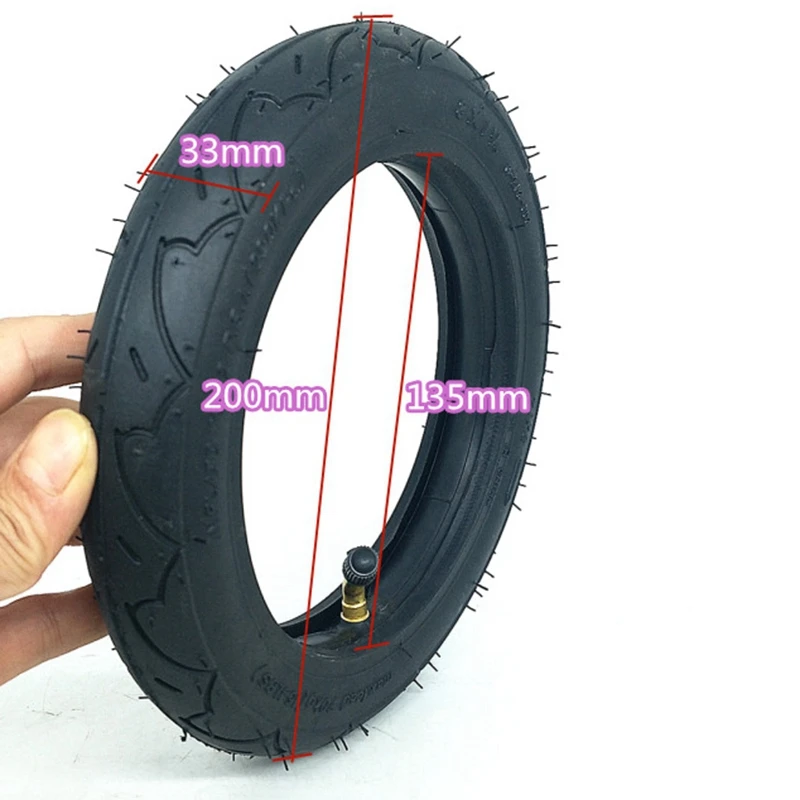 2X Good Quality 8 Inch Tyre 8X1 1/4 Scooter Tire & Inner Tube Set Bent Valve Suits Bike Electric / Gas Scooter Tyre