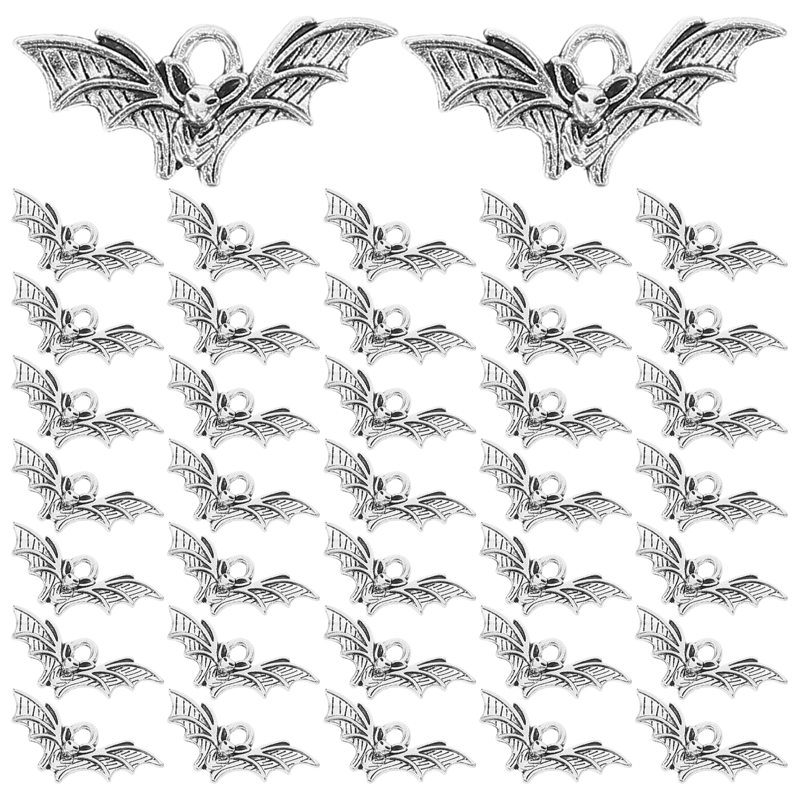 

100 Pcs Bat Pendant Accessories Bats Charms Connector Silver Pendants Jewelry Connectors for Bracelets
