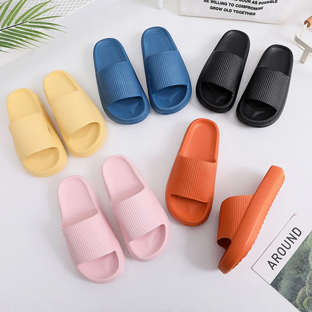 

Massage Foam Slippers EVA Material Anti Skid Bathroom Spa Black Women Cozy Shower Unisex Quick Dry Practical Durability Flat