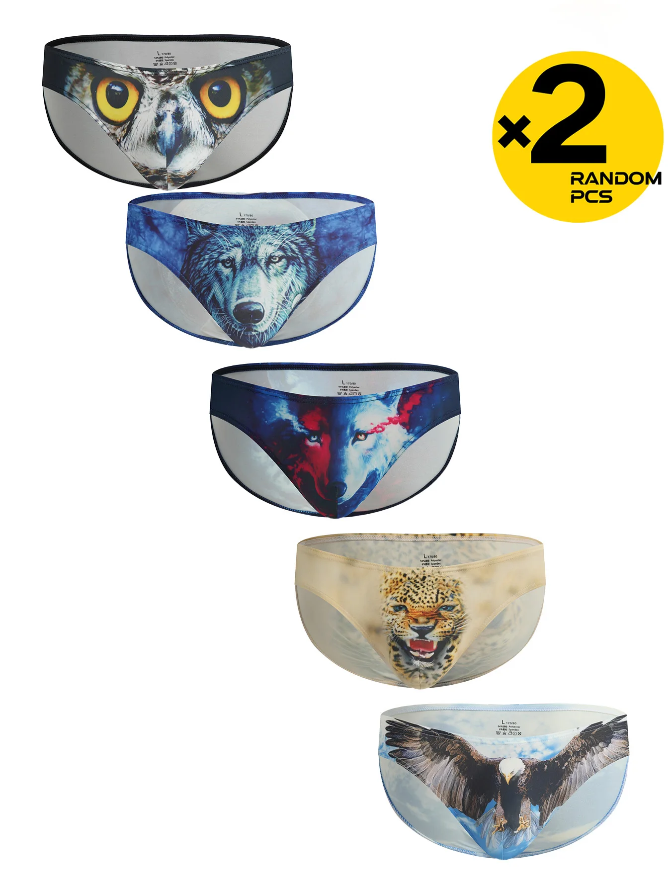 

New Men's Underwear U convex Bag Hip Sexy Fashion Print Bikini Men's Briefs Comfortable Breathable Quality Male Panties 2/3/4PCS