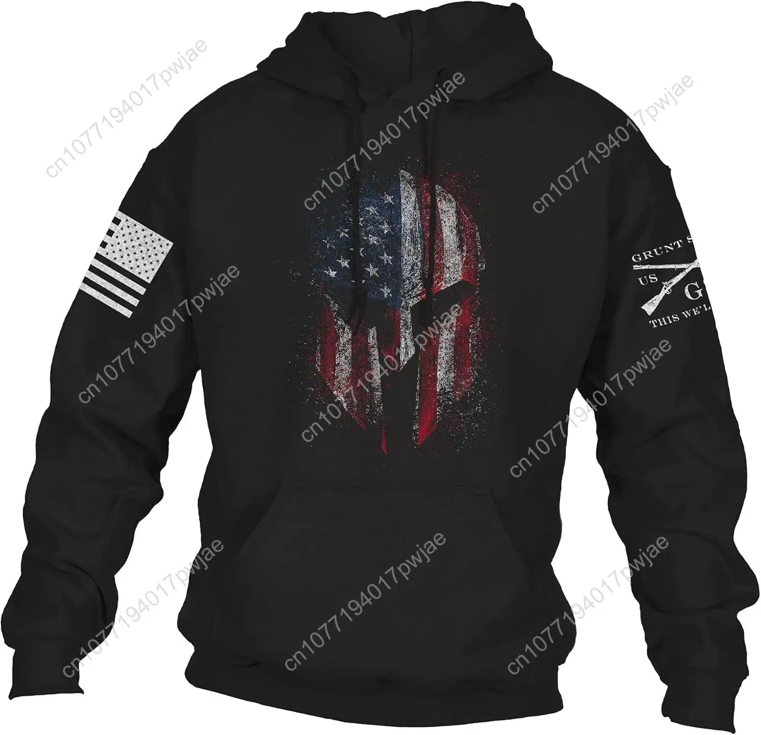 

Grunt Style American Spartan 2.0 Unisex Patriotic Pullover Hoodie