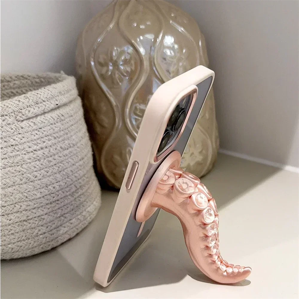 Octopus Tentacle MagSafe Phone Grip - Detachable Magnetic Holder, Secure Anti-Drop, Stylish Phone Accessories for iPhone 14/15 P