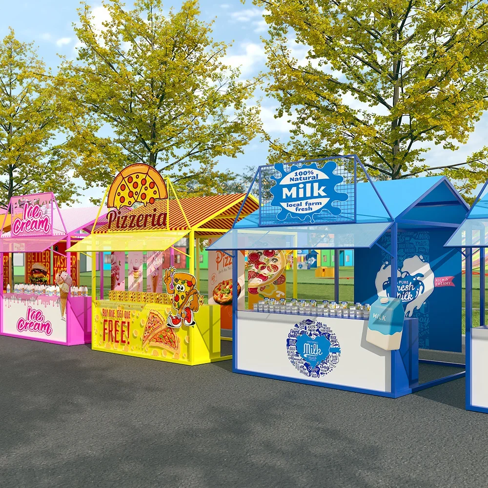 3x3&10x10ft Iron Outdoor Event Craft Show Tent Night Market Food Stall Flea Market Tent Trade Show Tents Booth Canopies