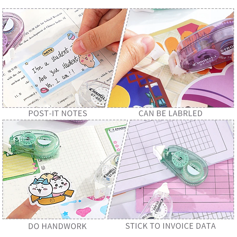 4 pieces of strong adhesive double-sided tape, suitable for handmade projects, scrapbooks, office and school supplies, easy to