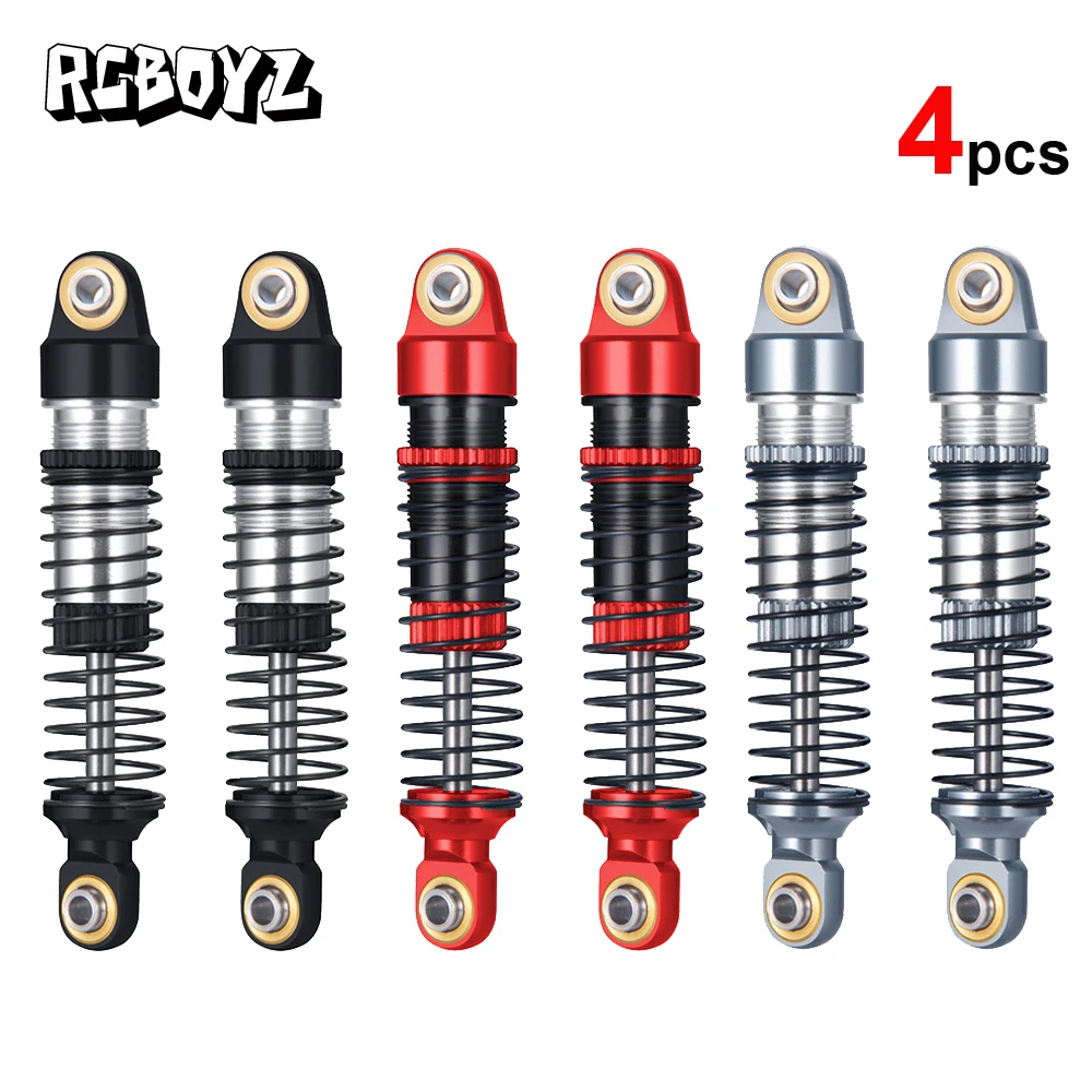 4pcs/lot Shocks Absorbers Damper for 1/18 TRX4M RC Crawler Aluminum Shock Absorber TRX-4M RC Car Bronco Defender Upgrade Parts