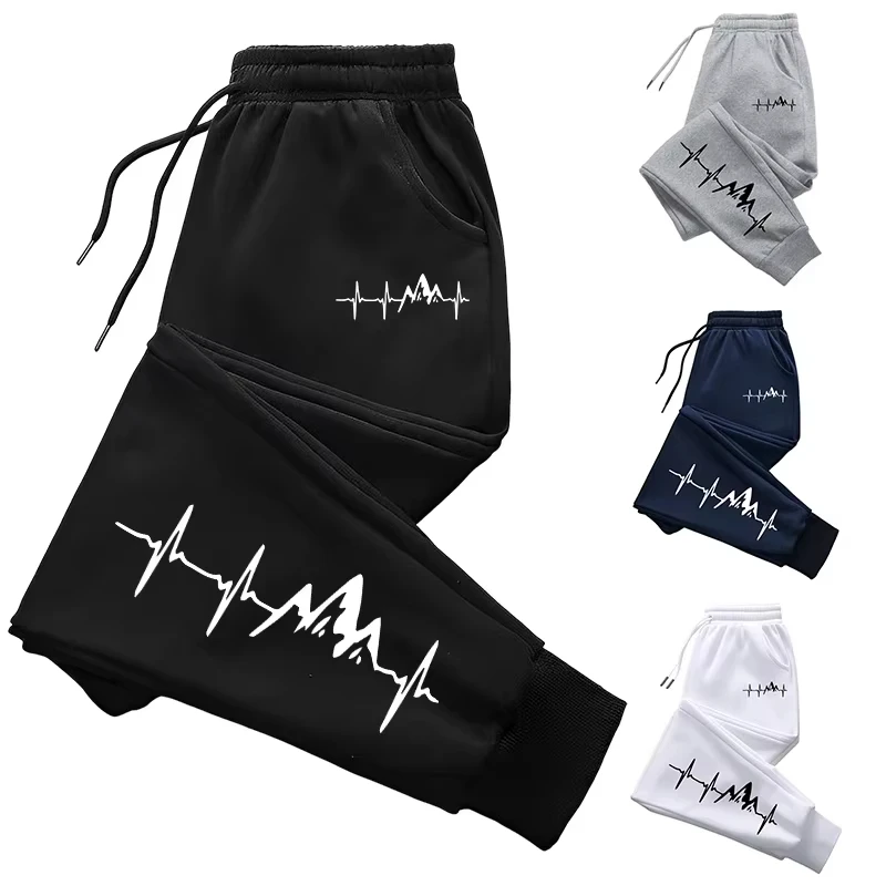 

Men's Sweatpants All Season Daily Casual Sports Jogger Pants 2025 Hot Sale Male Fashion Drawstring Solid Color Fitness Trousers