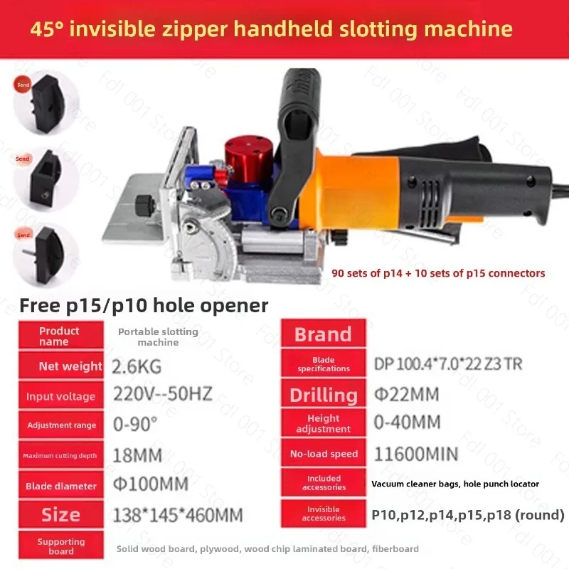 Lamello Jointer Woodworking Slot Mortiser 45 Degree Hidden Connector Tool