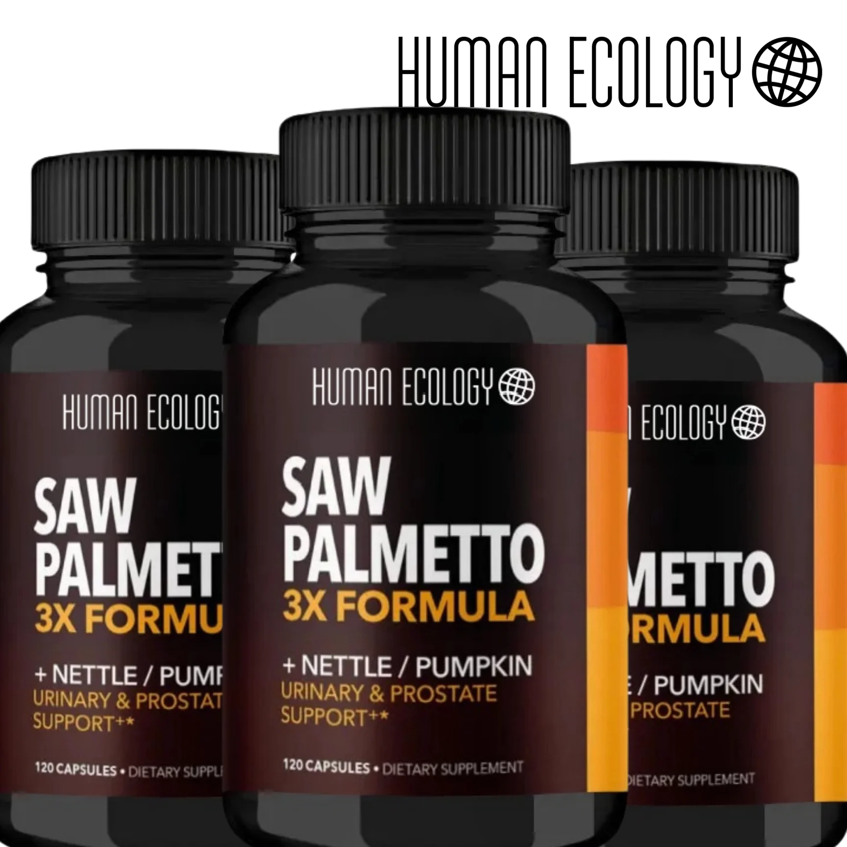 

Naturally Saw Palmetto Supplement | Potent 3X Formula with Stinging Nettle + Pumpkin Seed Extract | DHT Blocker Urinary Health