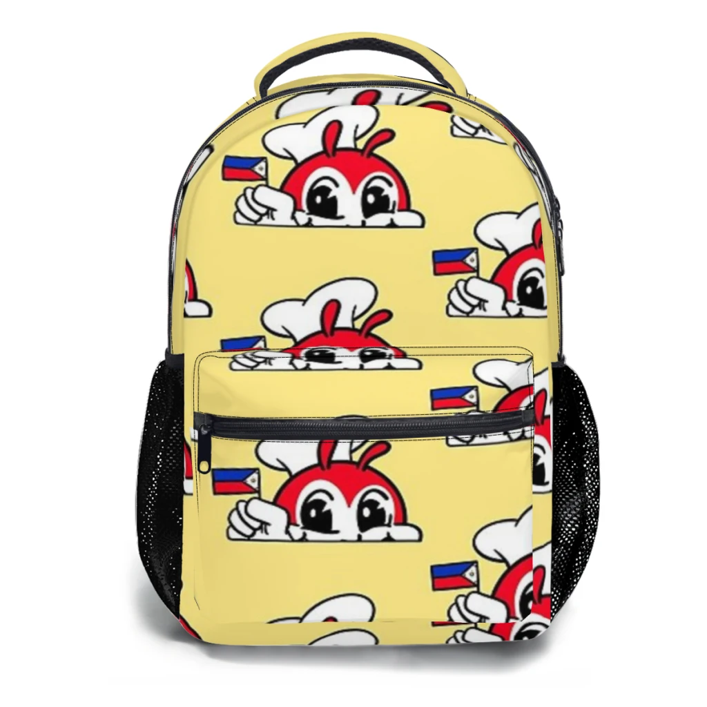 New Fashionable  JOLLIBEE PEEKING PHILIPPPINE FLAG FILIPINO 2 Backpack Bag Large Capacity Trendy Book Bag 17inch