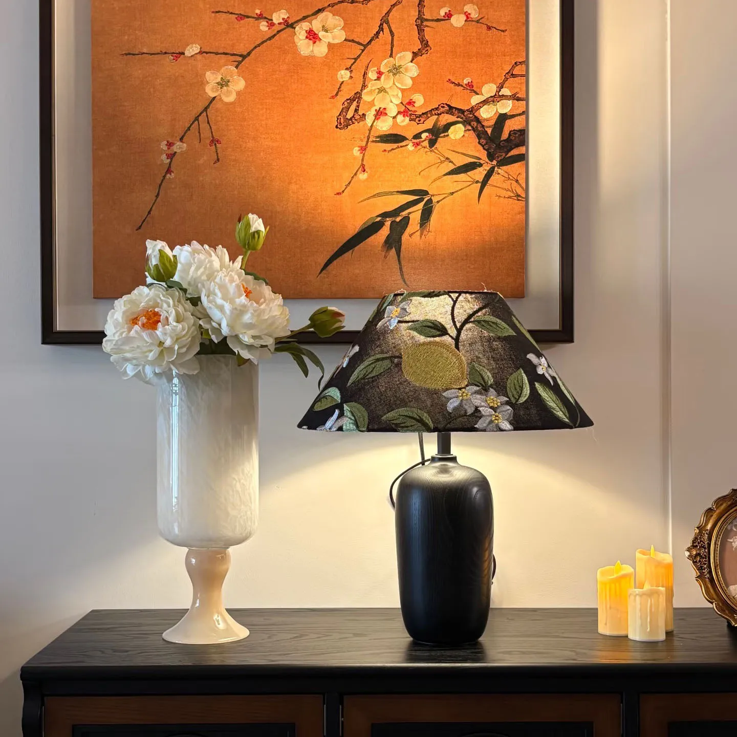 French Art Cream Tall Handmade Glazed Vase Medium Antique Lamp Living Room Flower Arrangement Water Flower Arrangement