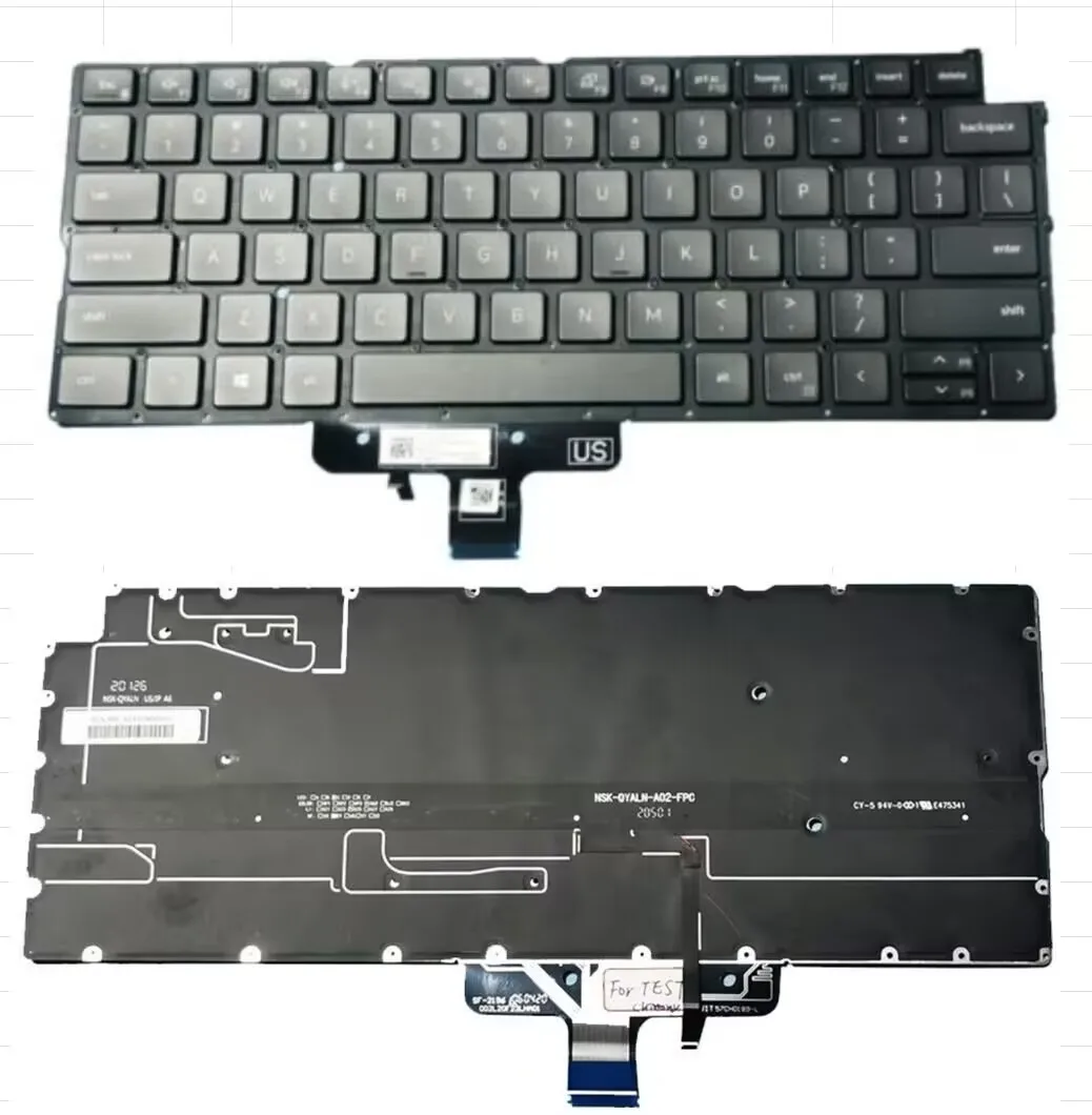Teclado Portátil com Luz de Fundo para Dell Latitude 9420 em Eua Russo Francês Inglês ru fr Novo
