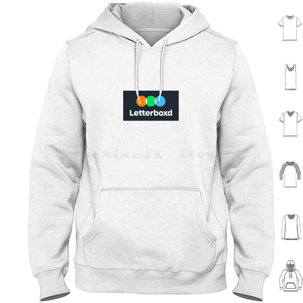 Letterboxd Logo Hoodie cotton Long Sleeve Letterboxd Film Movies Cinephile Filmbro Funny Tarantino A24 Aesthetic Black