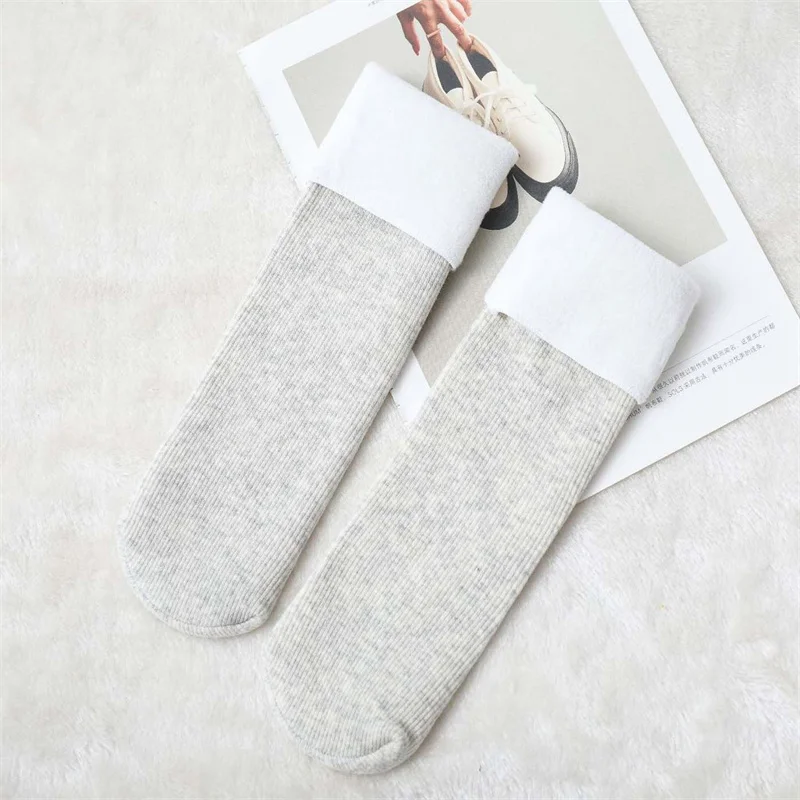 Women Warm Plush Socks Set Autumn Winter Thickening Velvet Boots Female Ladies Lovely Floor Sleeping Thermal Sock Christmas Gift