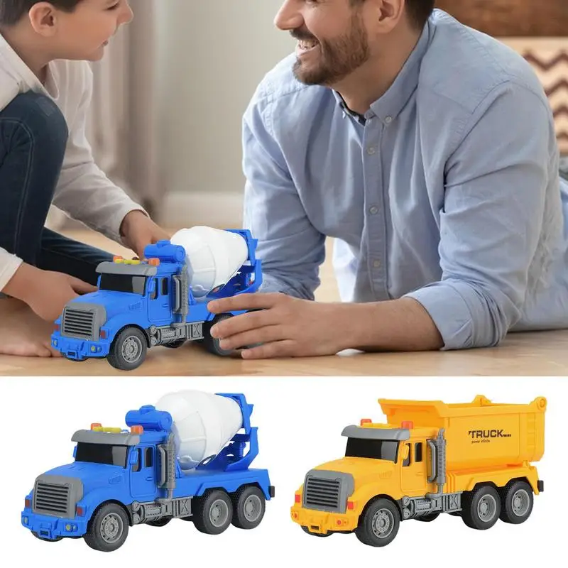 

Cement Mixer Toy Truck Large Concrete Cement Truck Toy Car Model Excavator Boy Engineering Vehicle Interactive Simulated Truck