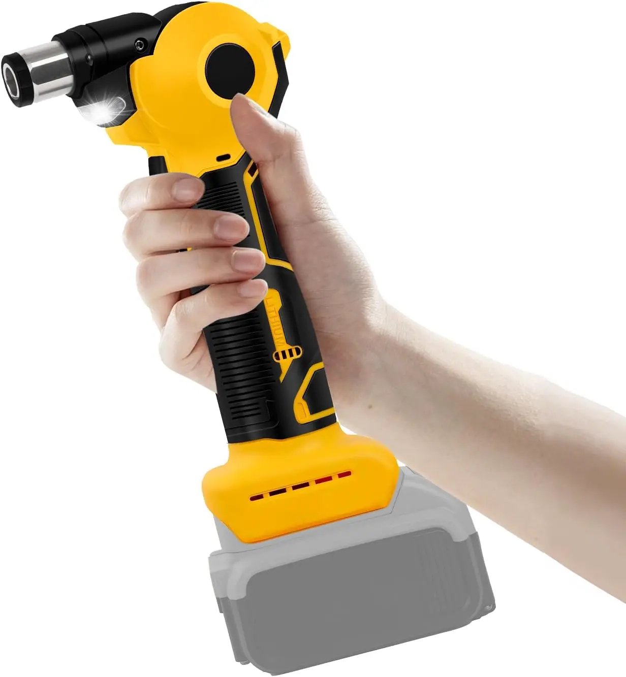 

Palm Nailer Cordless with Magnetic Tip, Auto Hammer Compatible with Dewalt 20V Battery, Brushless 14000 RPM, 0-90° Adjustable, P