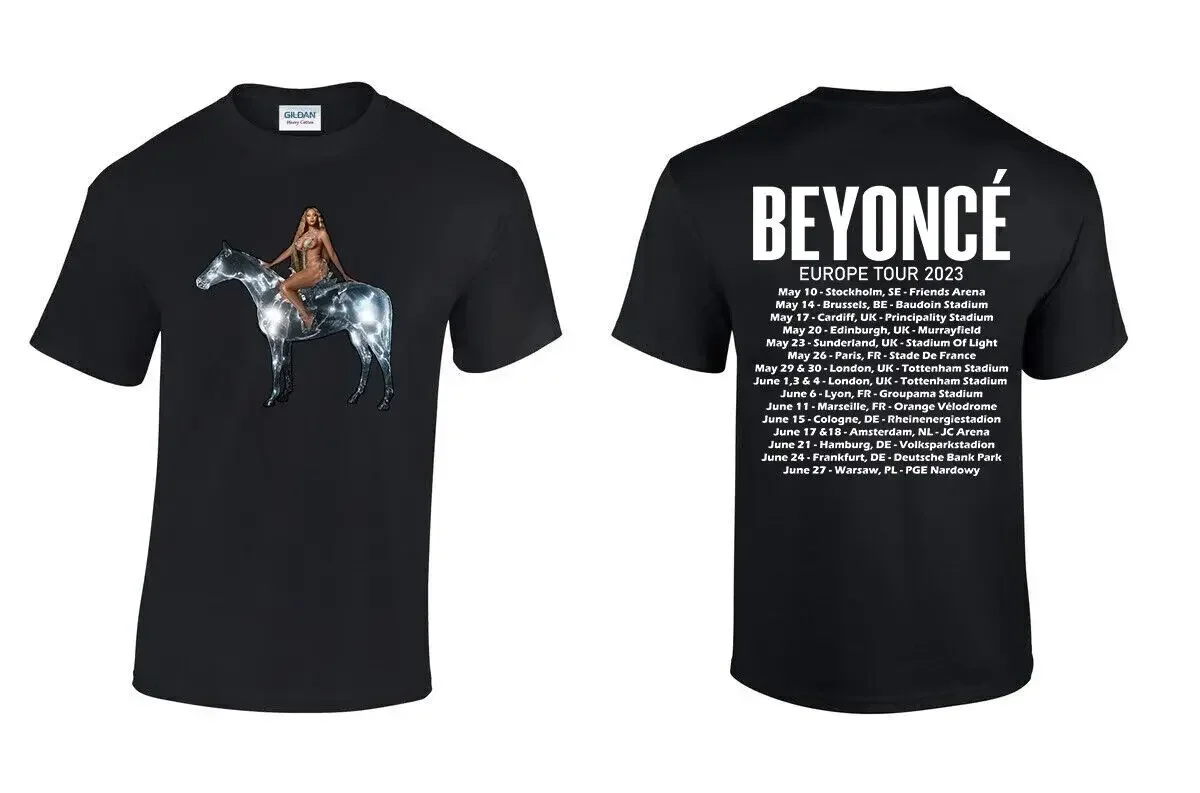 Beyonce Renaissance World Tour T-Shirt 2024 Hot Sale Short Sleeve Harajuku Streetwear Graphic Tee Shirt Camisetas Mujer