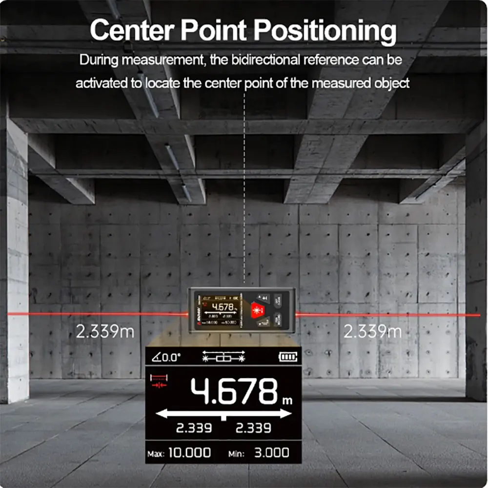 Bilateral Laser Distance Meter Laser Tape Bidirectional Range Finder Measure Ruler 120m 200m Dual Laser Rangefinder