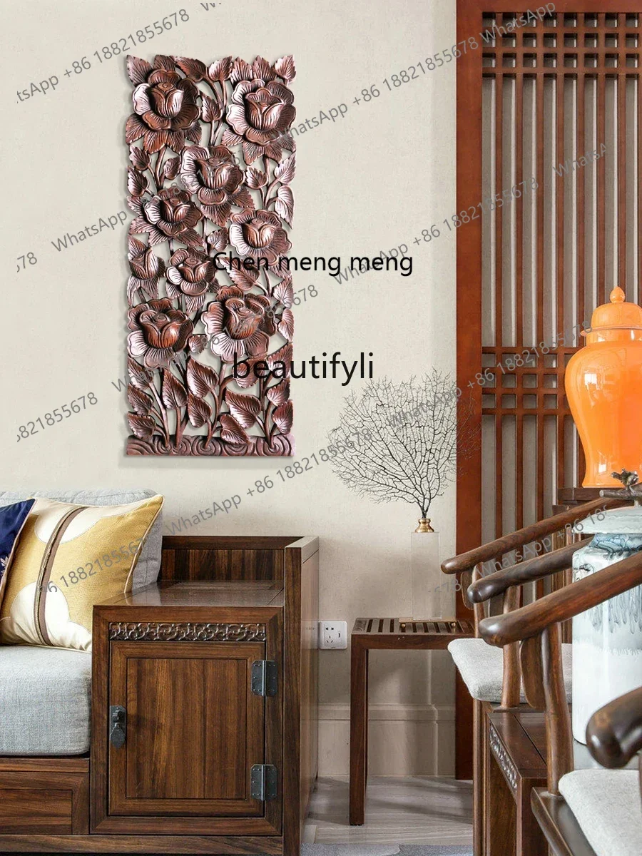 

ss7304 Wood Carved Pendant Thai Spa Hallway Hollow Carved Board Wall Decorations Southeast Asian Style Decoration