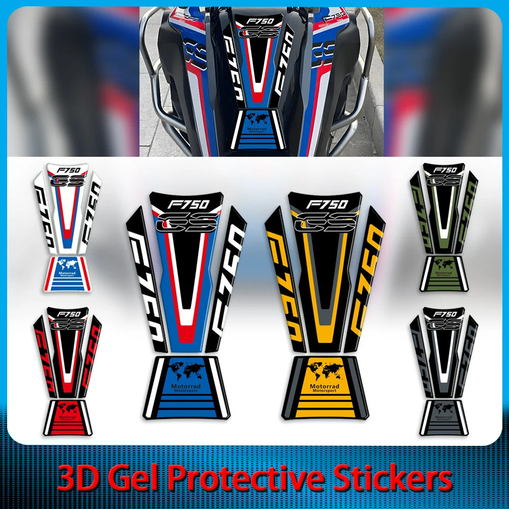 Motorcycle 3D Gel Tank pad Protector Stickers Paint Protection Decal For F750GS F750 GS Adventure 2018 2019 2020 2021 2022 2023