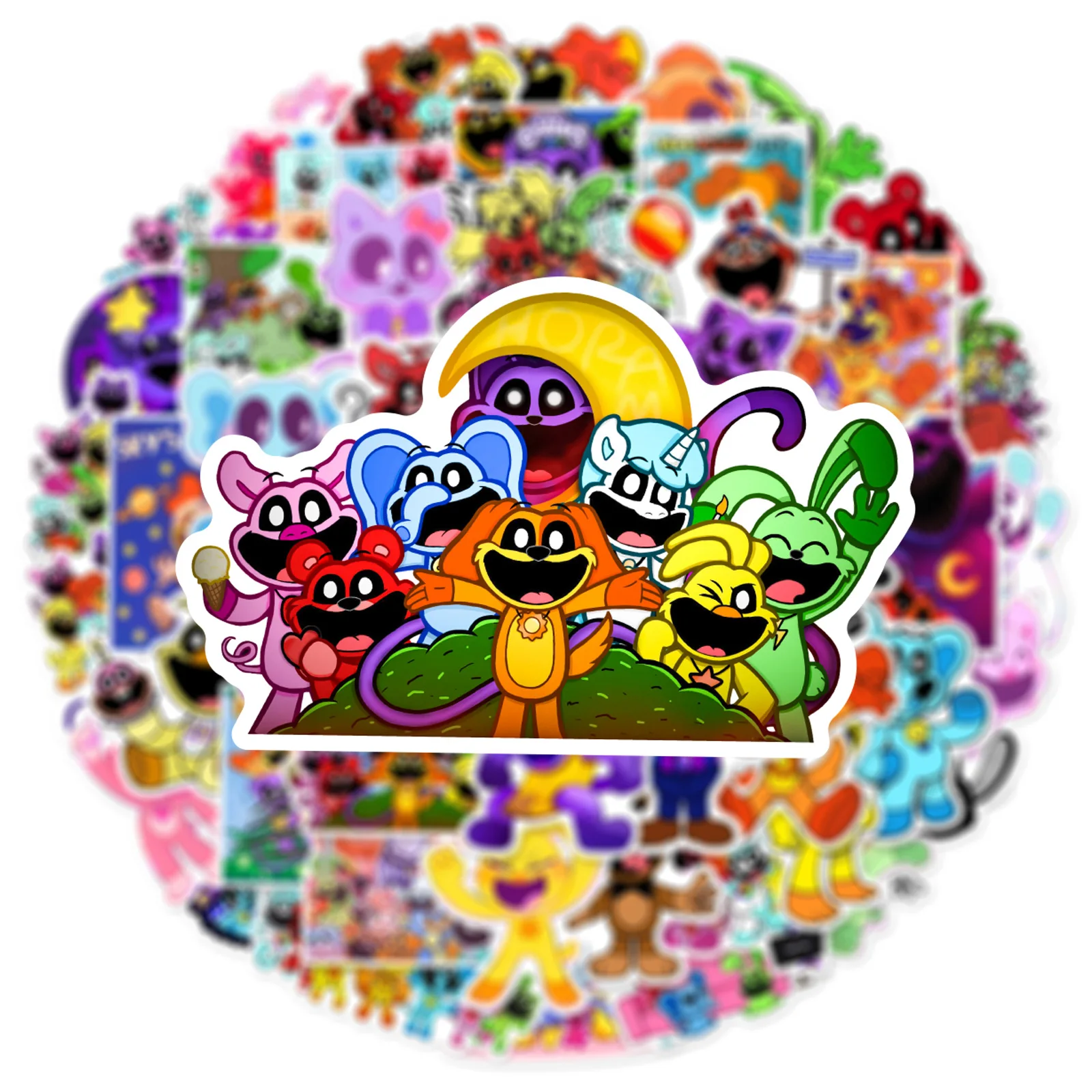 50 قطعة المخلوقات المبتسمة لعبة الرعب ملصقات الديكور حقيبة سكرابوكينغ الهاتف المحمول القرطاسية لعبة أطفال ملصق