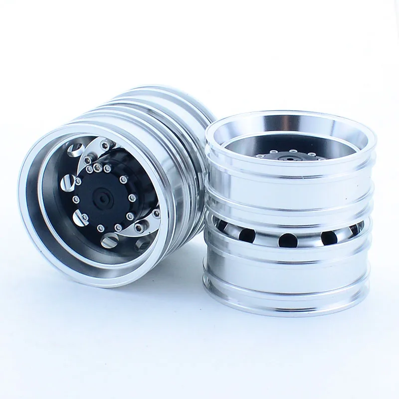 2pcs RC Dump Truck Metal Upgrade Wheels Hub Rim for 1/14 Tamiya SCANIA 770S R620 VOLVO BENZ Arocs MAN TGX LESU Car Accessories