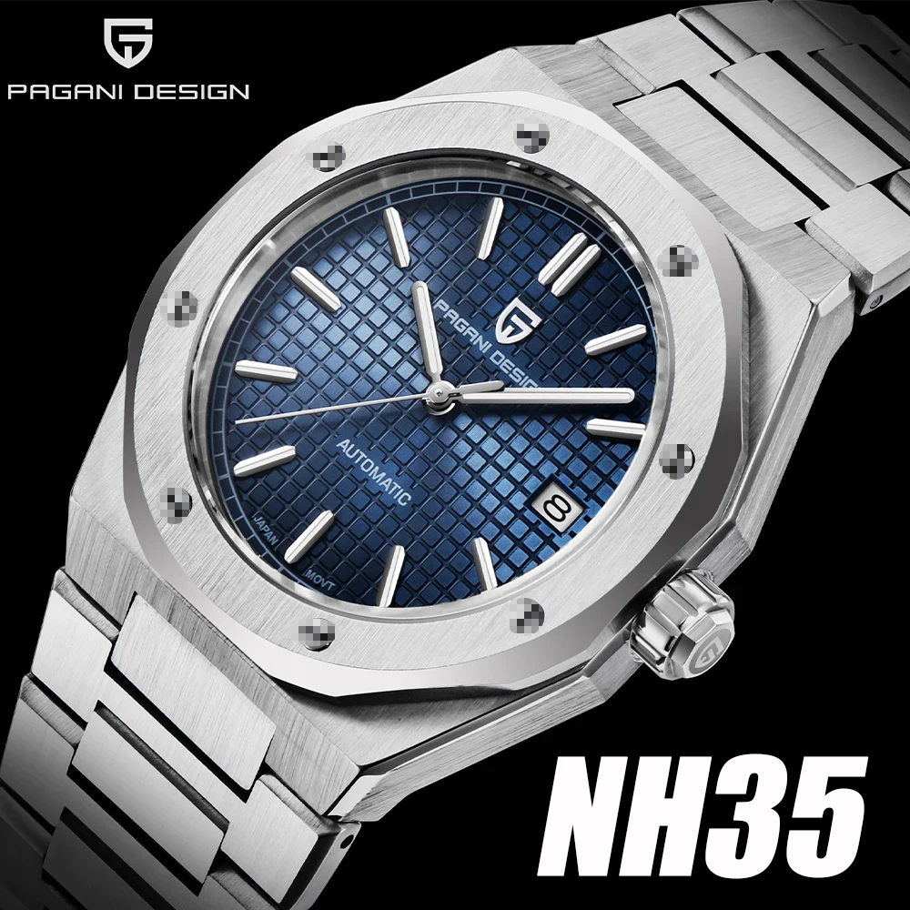 

PAGANI DESIGN 2024 Sports Men's Military Mechanical Automatic Watch NH35 Stainless Steel Sapphire waterproof reloj hombre watch