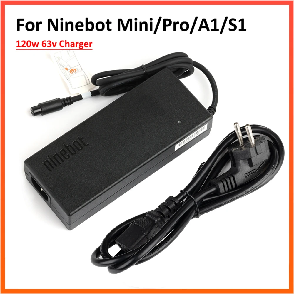 120W 63V Quick Charger for Ninebot Balanced Vehicle A1 S1 S2 MiniPro Mini Skateboard Fast Charger Accessories