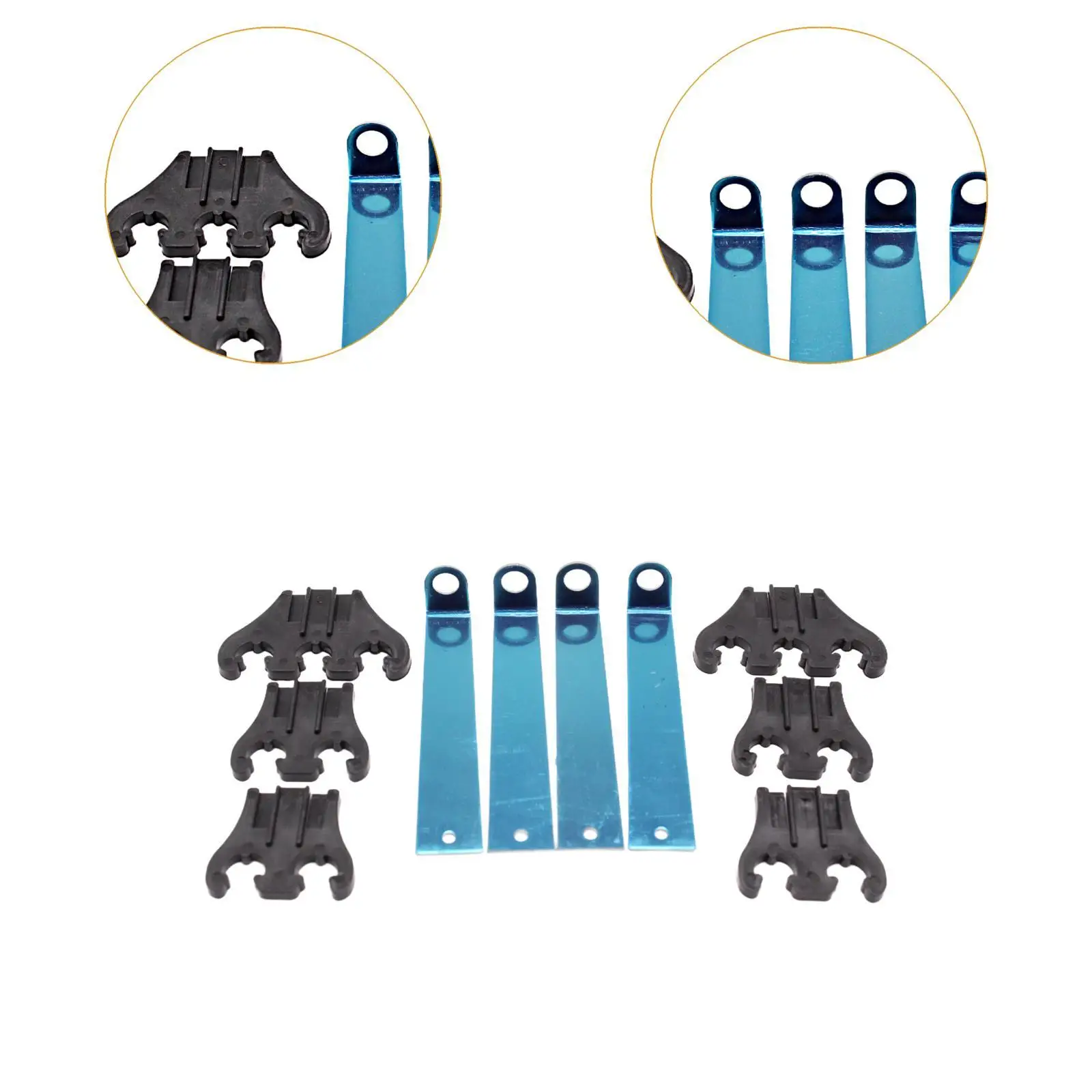 4x Ignition Wire Loom Kit 7 8 9 mm Separators Brackets Easy Installation Automobile Direct Replaces Professional Accessories