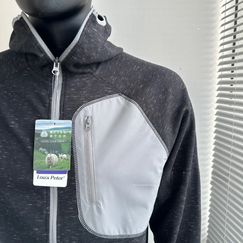 

Мужская повседневная уличная куртка с капюшоном, осенне-зимняя, приталенная, с длинными рукавами, из смесовой ткани с лиоцеллом и шерстью, удобный жилет-топ