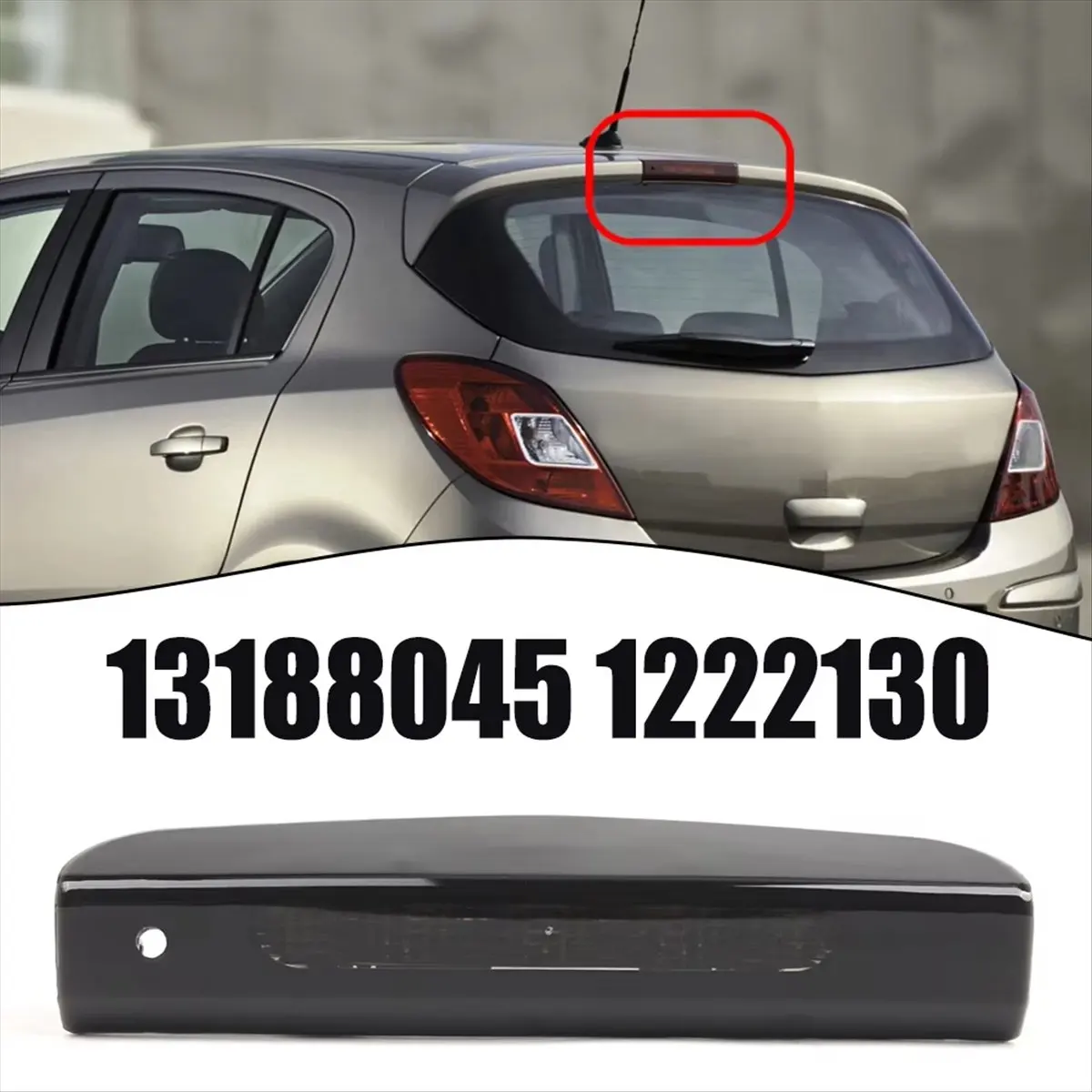 

Car LED High Mount Stop Lamp Rear Tail Light for Vauxhall Corsa D/E Opel 2007-2019 Third Brake Lamps 13188045 1222130