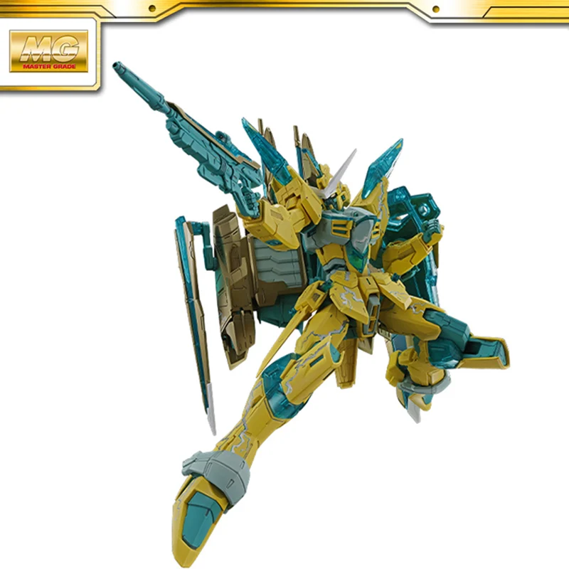 In Stock BANDAI China Limited MG 1/100 Justice Gundam [Cross Contrast Colors / CLEAR Yellow] Assembly Model Collection Toy