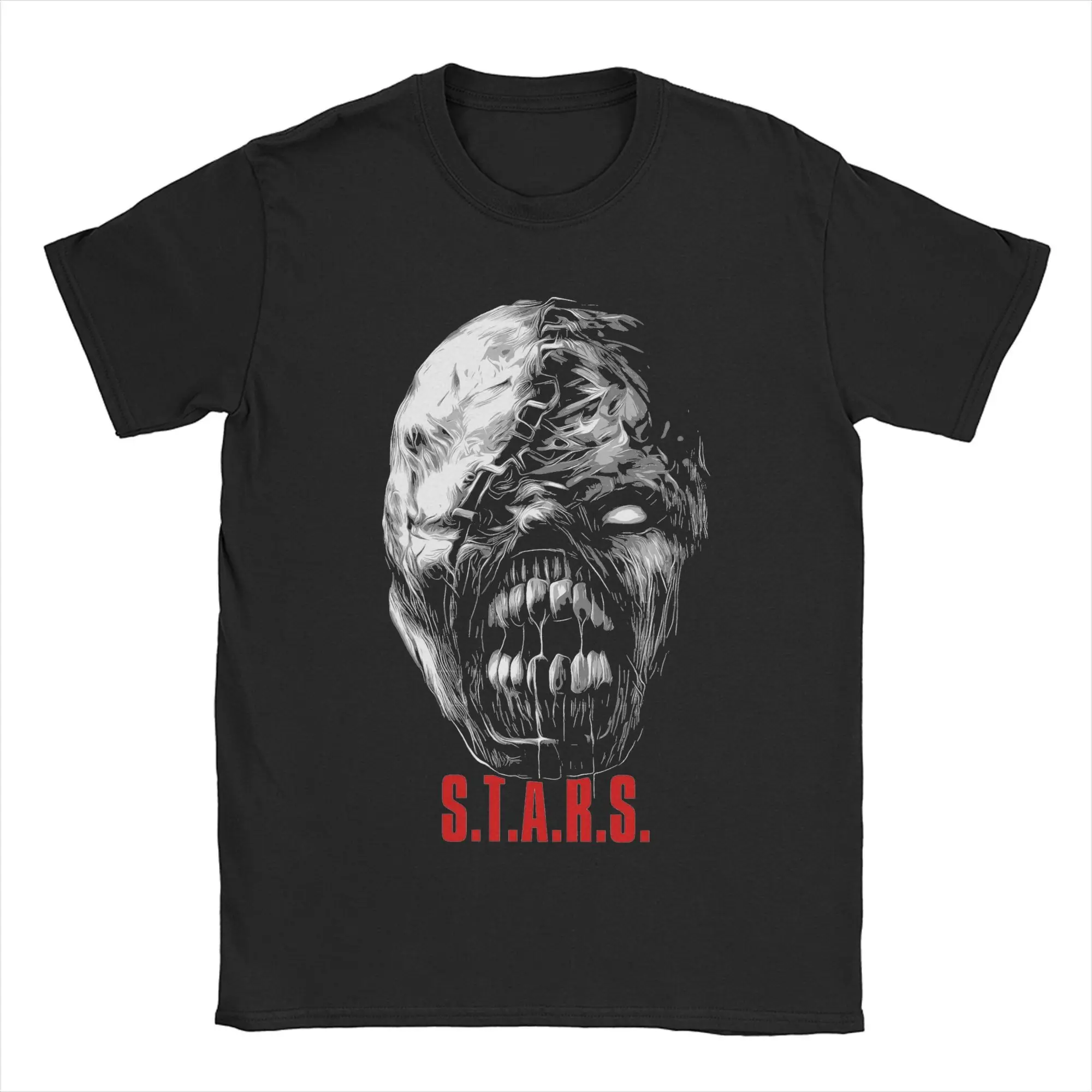 Men's Residents Evils Nemesis Head T Shirts  100% Cotton Clothes Vintage Short Sleeve O Neck Tee Shirt Plus Size T-Shirt