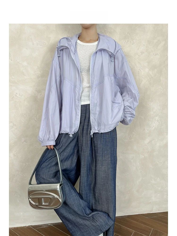 

Arete Ak Summer Thin UPF40 Outdoor Sports Jaet Women Loose Long Sve irt Breathable Qui Dry Lightweight Nylon