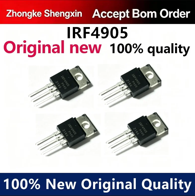 （5pcs）New IRF4905 IR Direct Insertion TO-220 Field Effect Transistor IRF4905PBF 74A/55V/200W