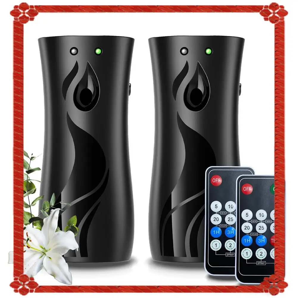 

24-Hour Delivery 2Pack Automatic Air Freshener Spraying Dispenser, Wall Mounted Or Freestanding Sprayer Holder, Multiple Time Se