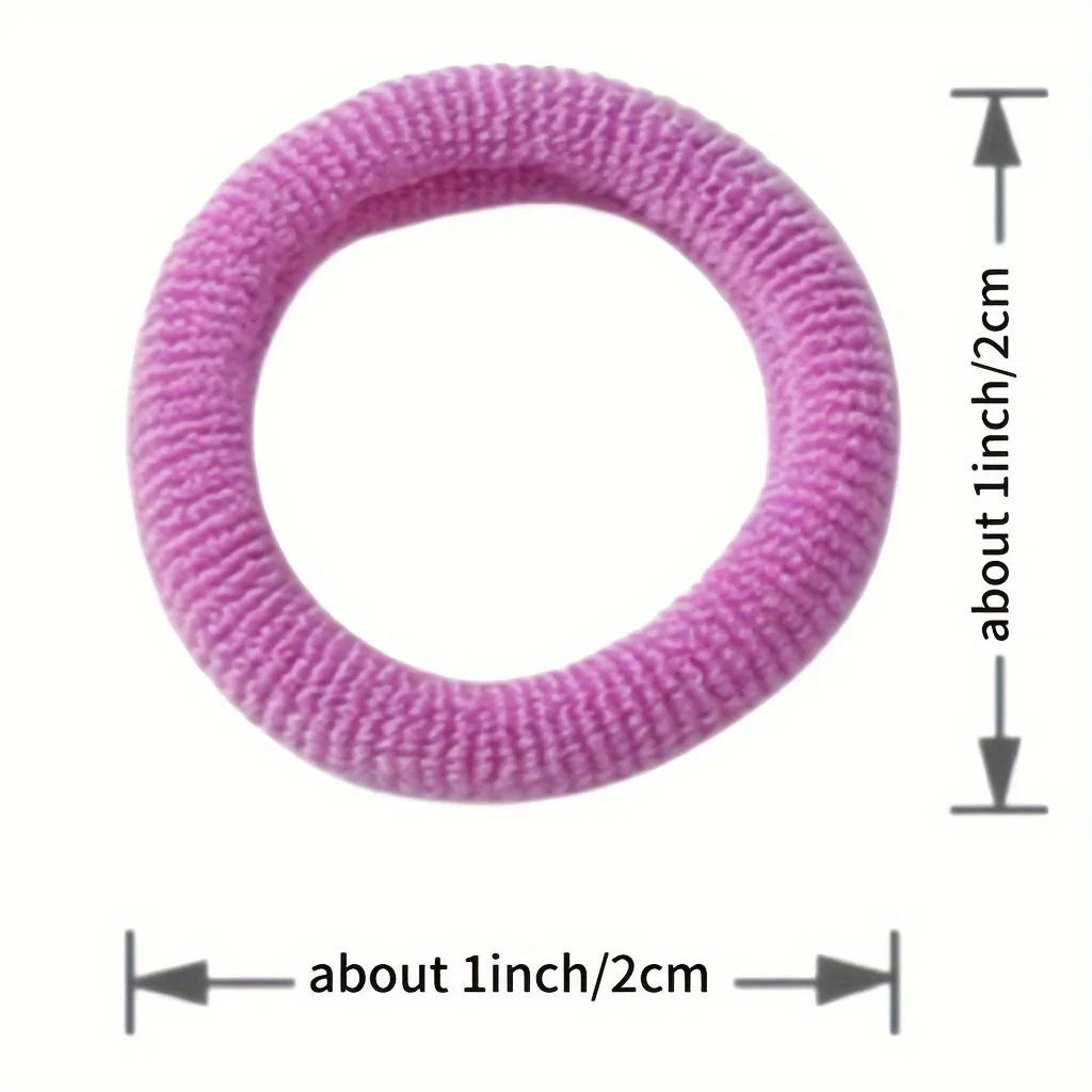 300pcs/500pcs Elastic Solid Color Rubber Band Ponytail Holder Trendy Hair Accessories For Daily Wear girl hair accessoires image 5
