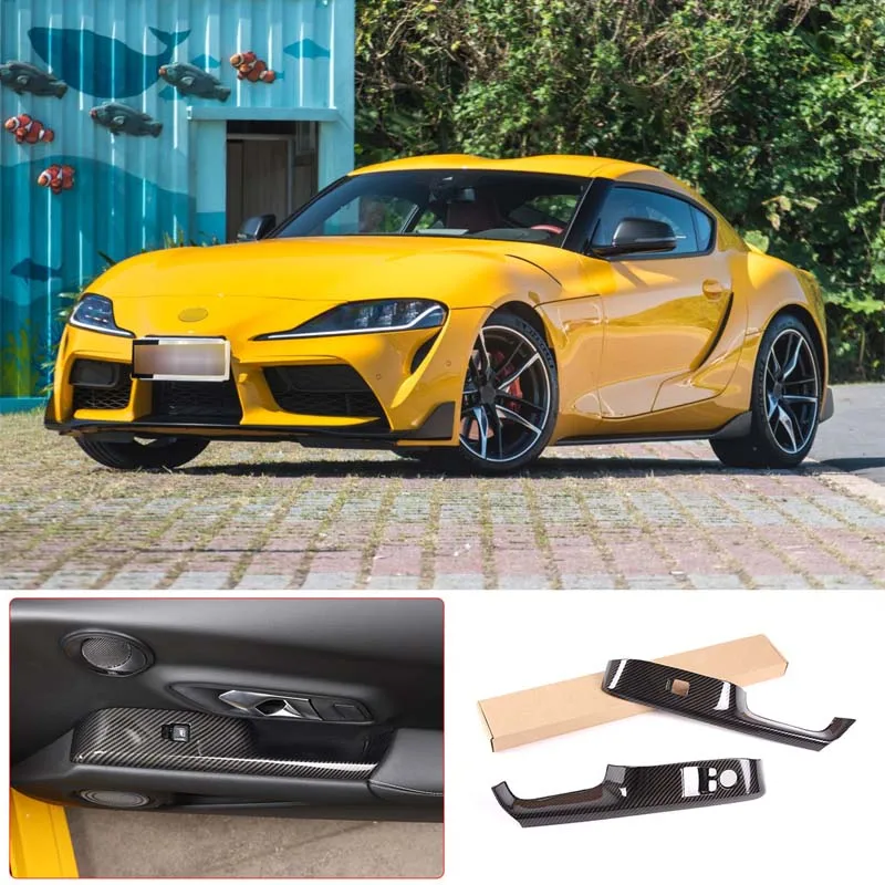 For Toyota Supra GR MK5 A90 2019-2025 ABS Car Door Window Glass Lift Switch Button Trim Frame Panel Cover Car Accessories 1 sold
