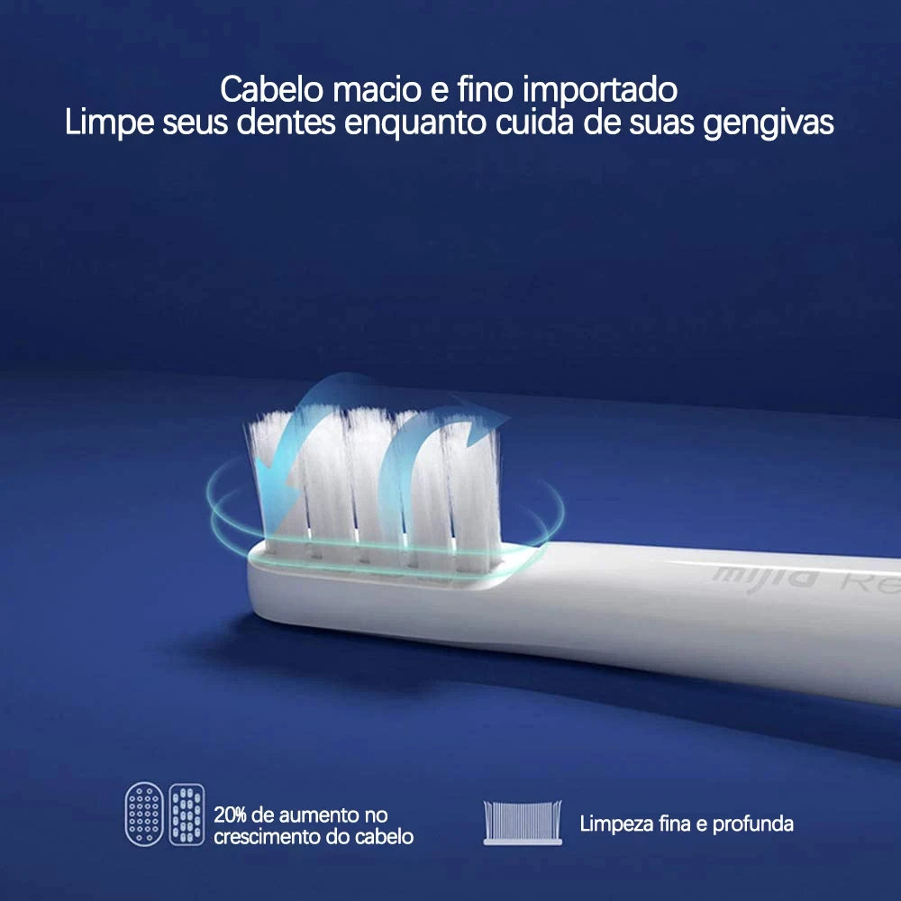 Xiaomi-cepillo de dientes eléctrico Mijia T100, cepillo de dientes inteligente, recargable por USB, resistente al agua, IPX7