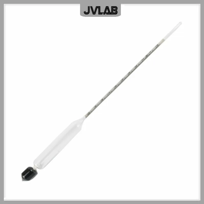 Glass Alcohol Density Hydrometer Alcohol Concentration Meter Glass Float Gauge Densitometer 0-10 Accuracy 0.1 Lenght 29 cm 5 PCS