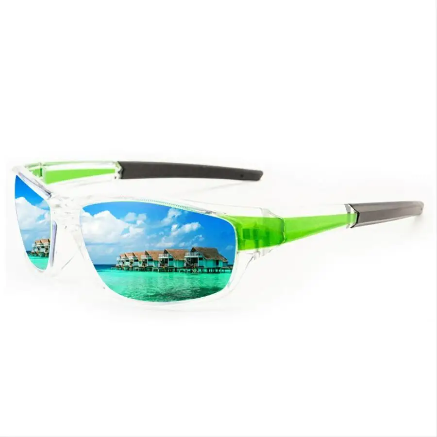Vintage-Sonnenbrille mit klarem Rahmen, modische Sportbrille, Premium-Unisex-Brille zum Radfahren, Autofahren, Angeln, Laufen, Bergsteigen