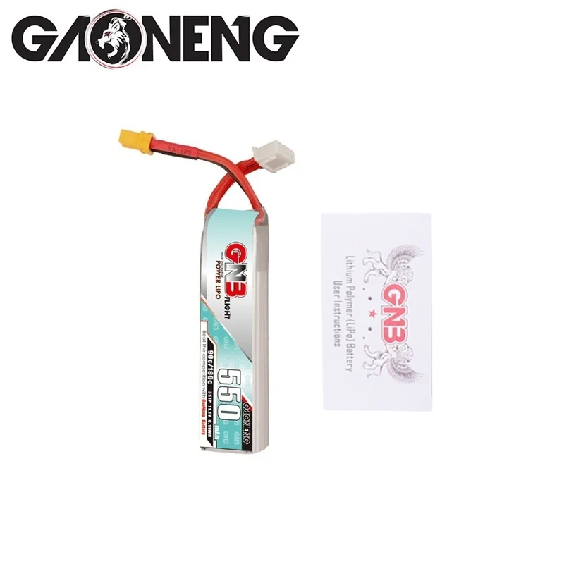 GNB 3S 11.1V 550mAh 90C/180C LiPo Battery For TINY8X Blade Inductrix FPV QX2 120S Beta75S Drone With XT30U-F Plug 11.1V Battery