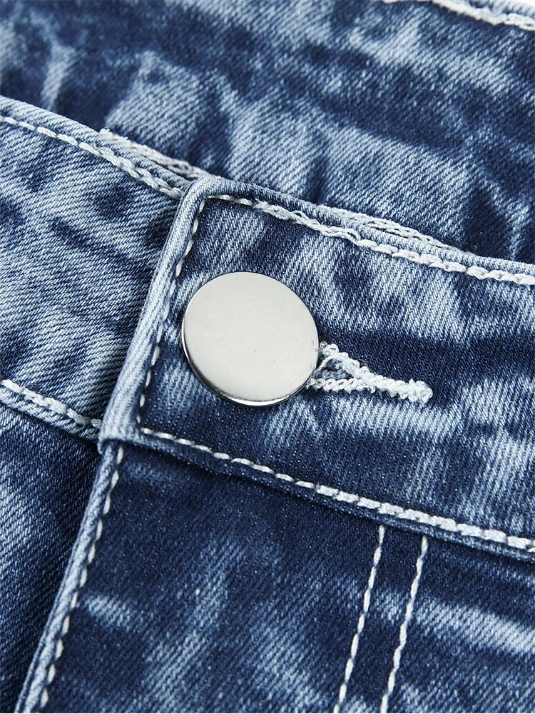 2024 New Fashion Loose Version Of Jeans ❄ Dyed High Quality Straight Pants Leisure Sports Washed Elastic Cotton Men' Pants S-3XL