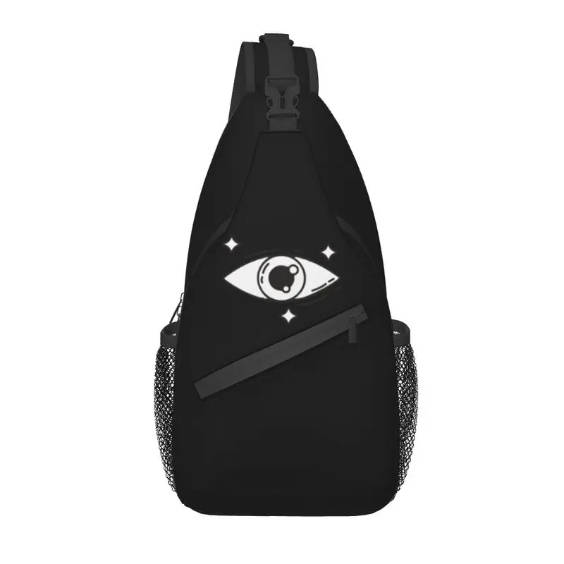 

Fashion Eyes Of The Future Sling Bag for Travel Hiking Men Evil Eye Mystic Spiritual Crossbody Chest Backpack Shoulder Daypack