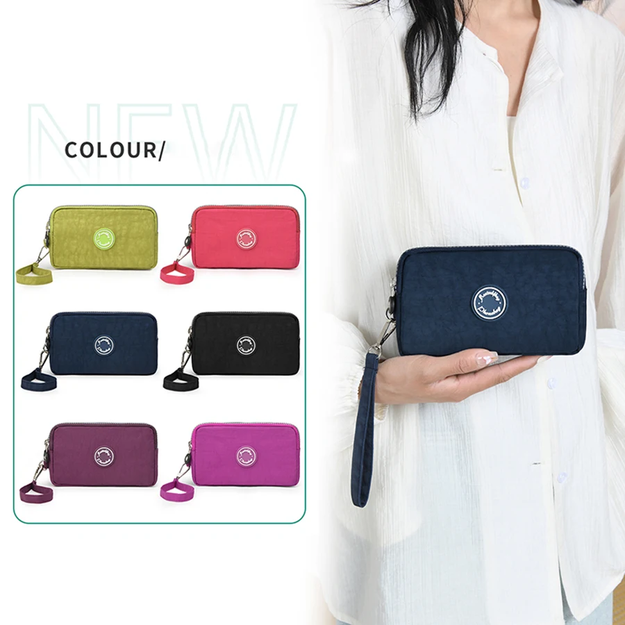 

New simple and casual small bag, nylon mobile phone pocket for women