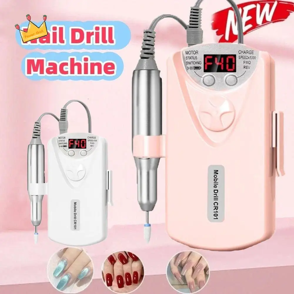 

Professional Nail Drill Machine with Drill Bits Low Noise Electric Nail Polisher Multi-functional Dead Skin Removal