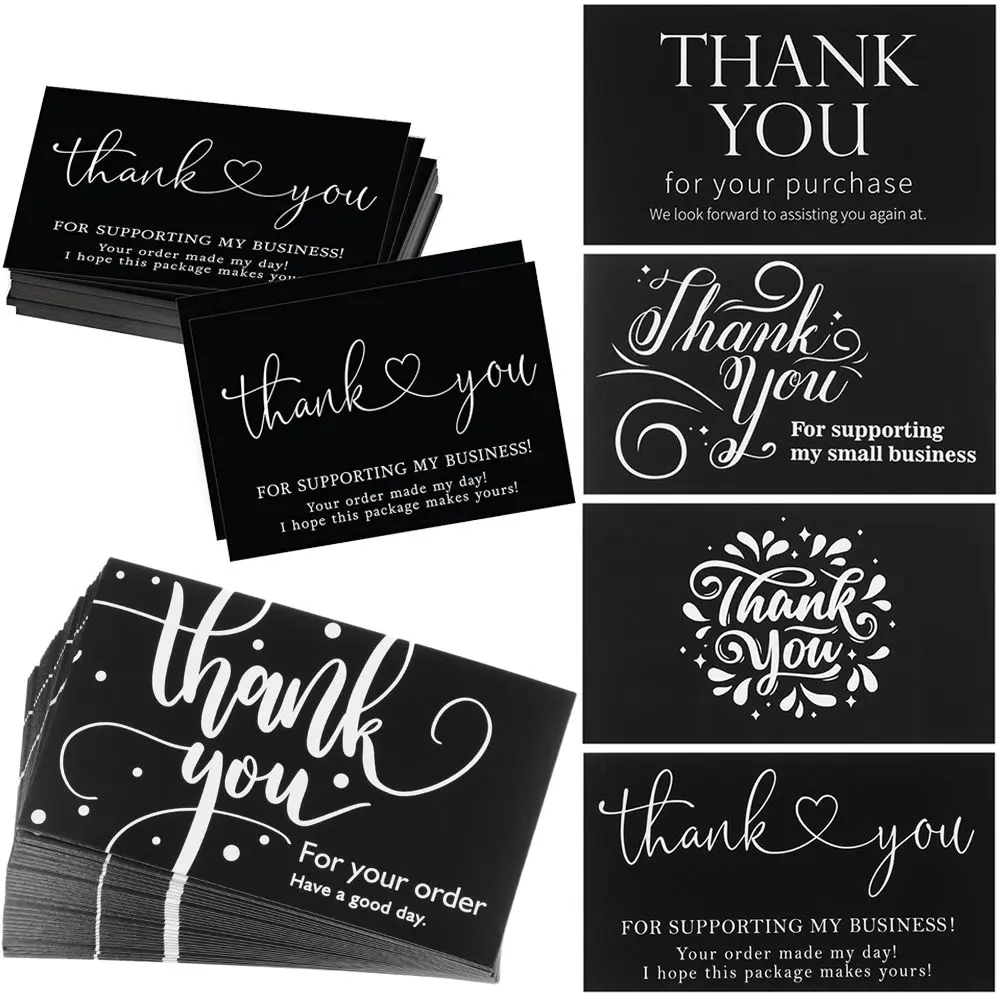 30PCS 2.1x3.5 Inch Thank You For Supporting My Small Business Cards Appreciation Labels Greeting Cardstock